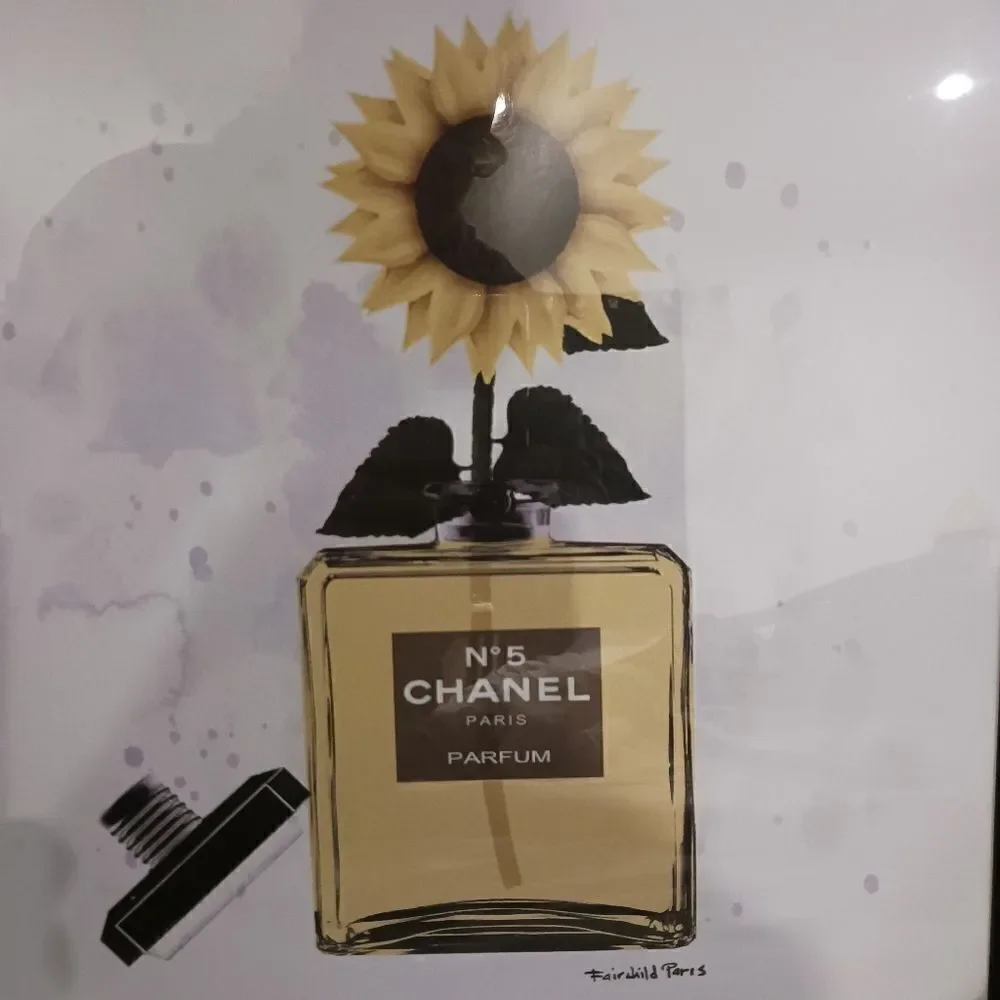 FAIRCHILD PARIS Framed Art CHANEL with SunFlower